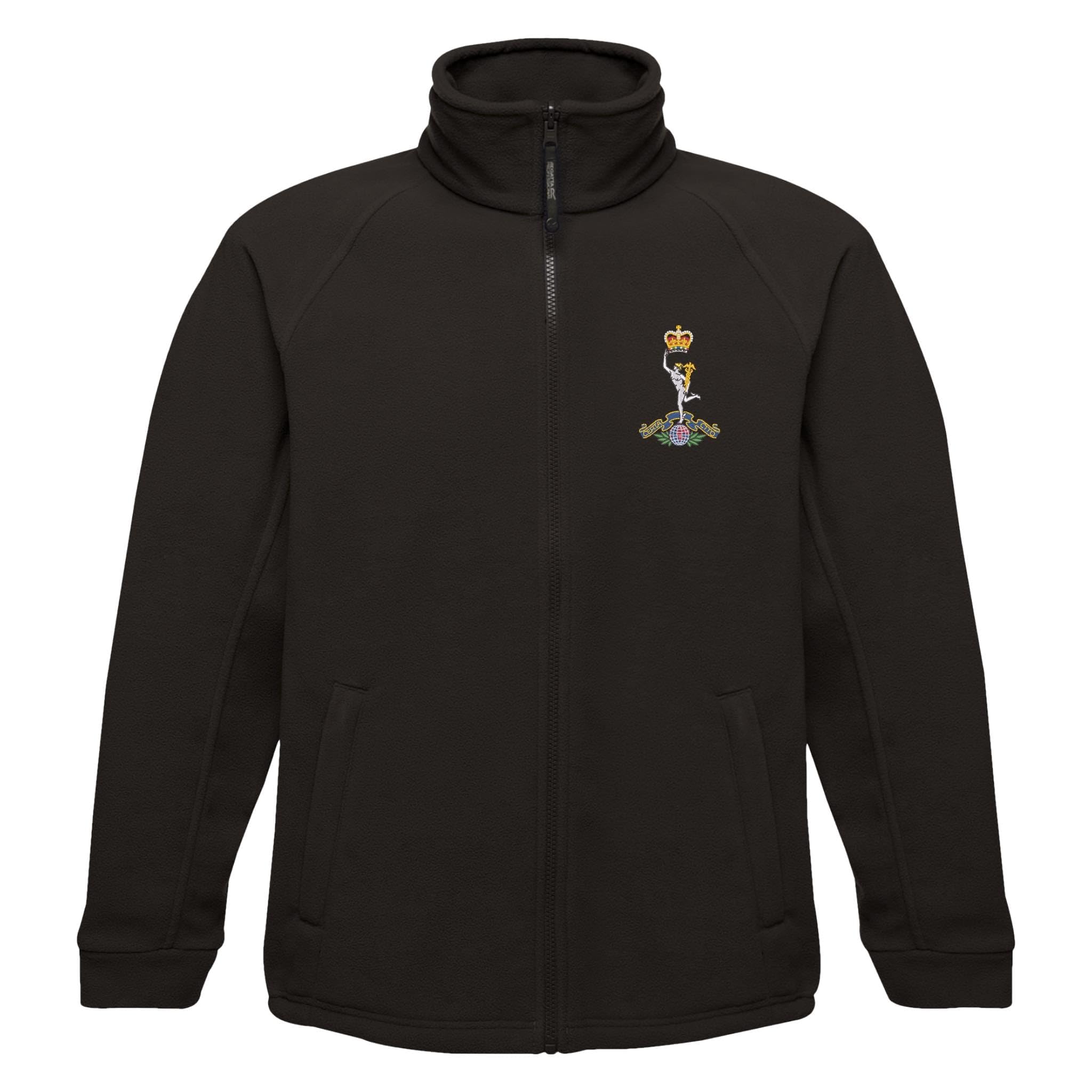 The Military Store Men's Black Royal Signals Embroidered Fleece, Large
