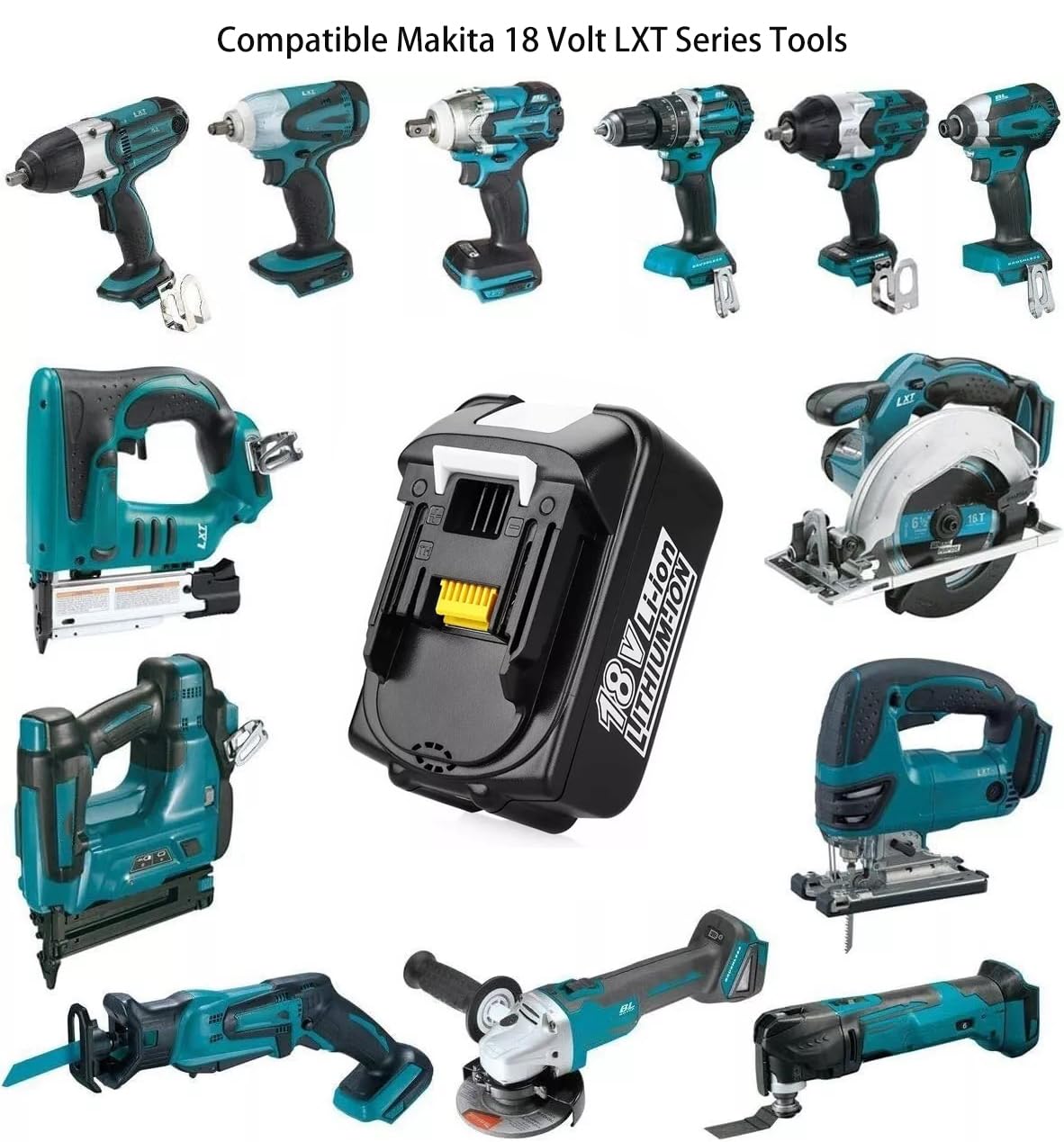 FengWings® 2 stuks BL1850B Accu 18V 5,0Ah Met DC18RC-Oplader, Vervangen voor Makita 18V accu LXT BL1830 BL1840 BL1850, compatibel met Makita BMR100 BMR102 DMR100 DMR110