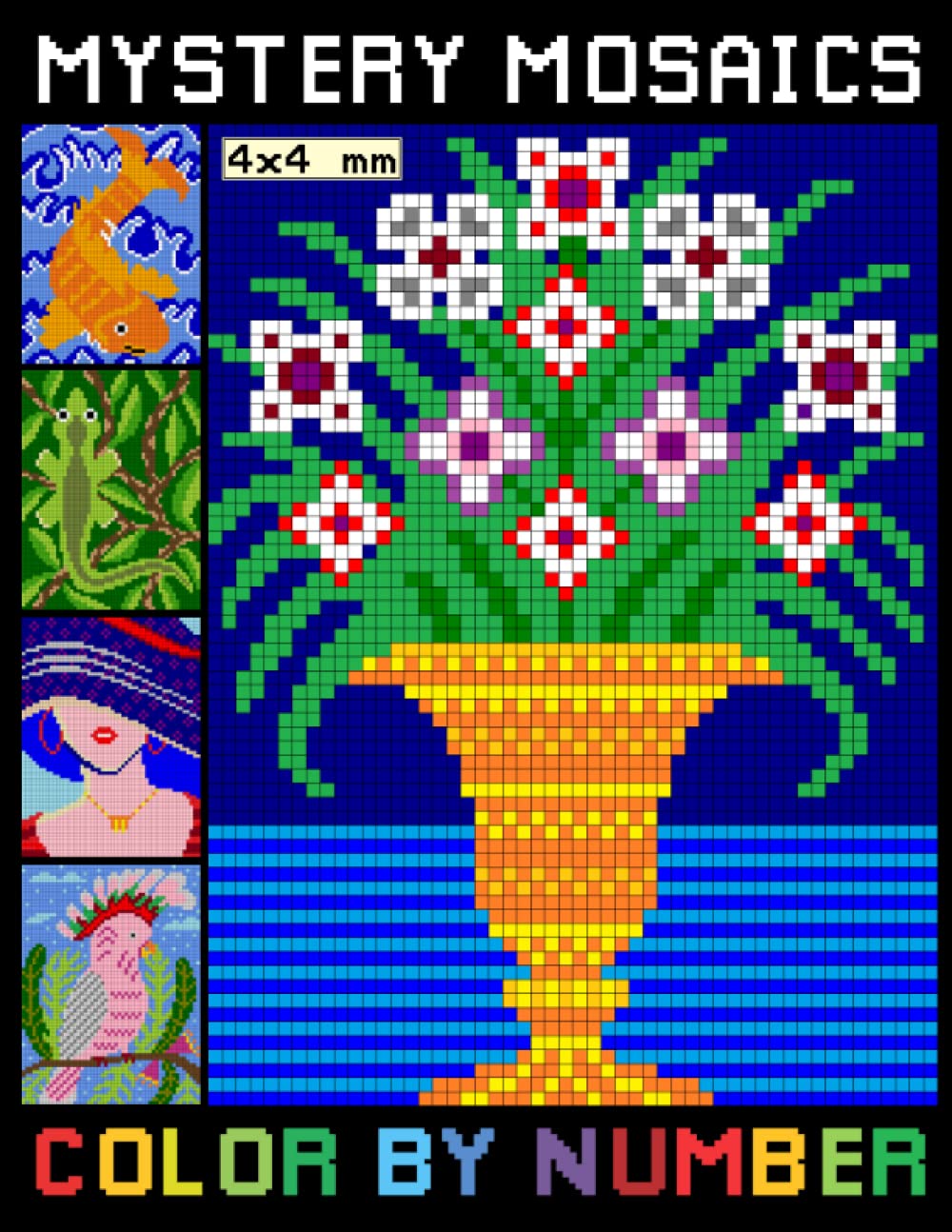 Amazon.com: Mystery Mosaics Color By Number: Beautiful Pixel Coloring ...