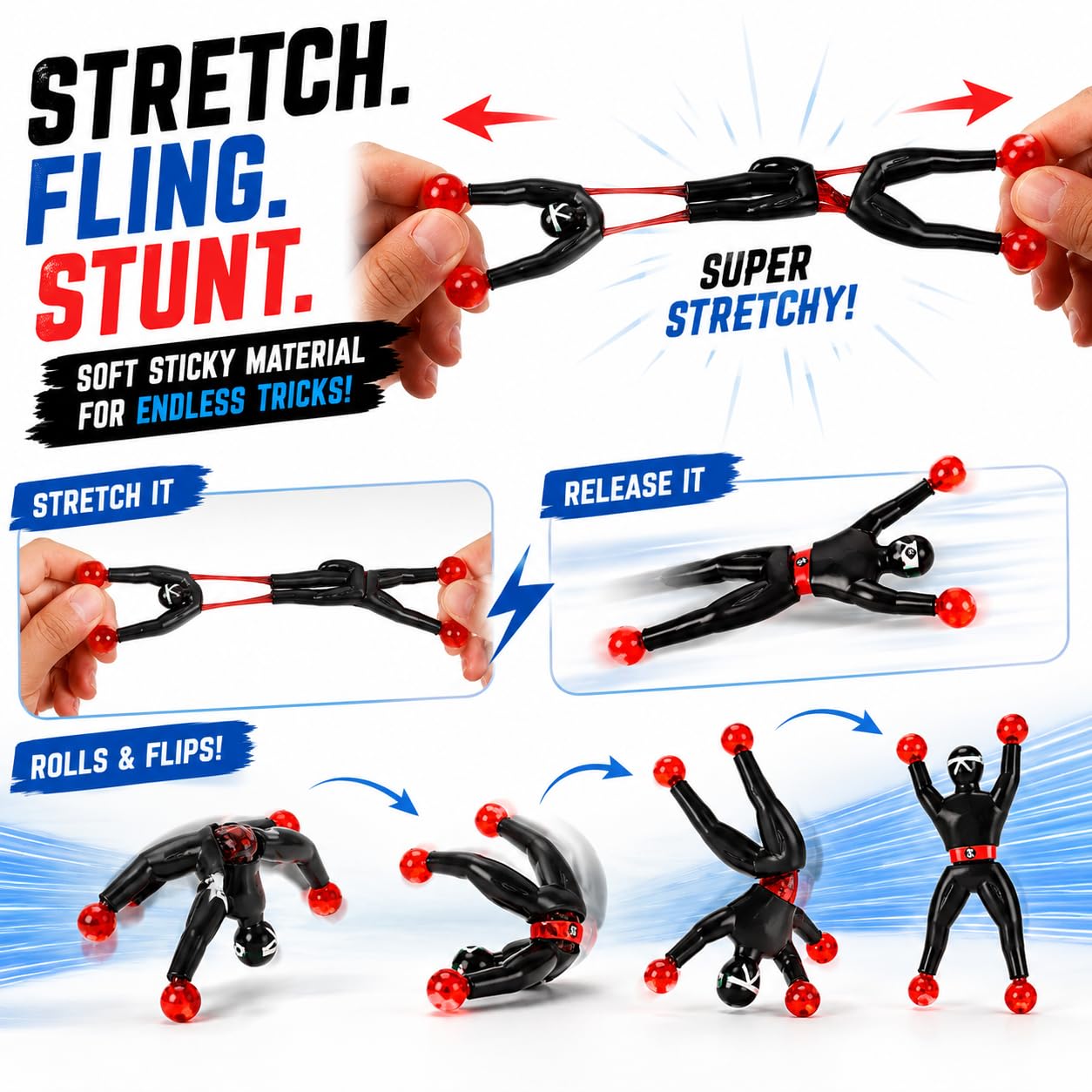 Amazon.com: Liberty Imports 24 Pack Sticky Wall Climbing Ninja