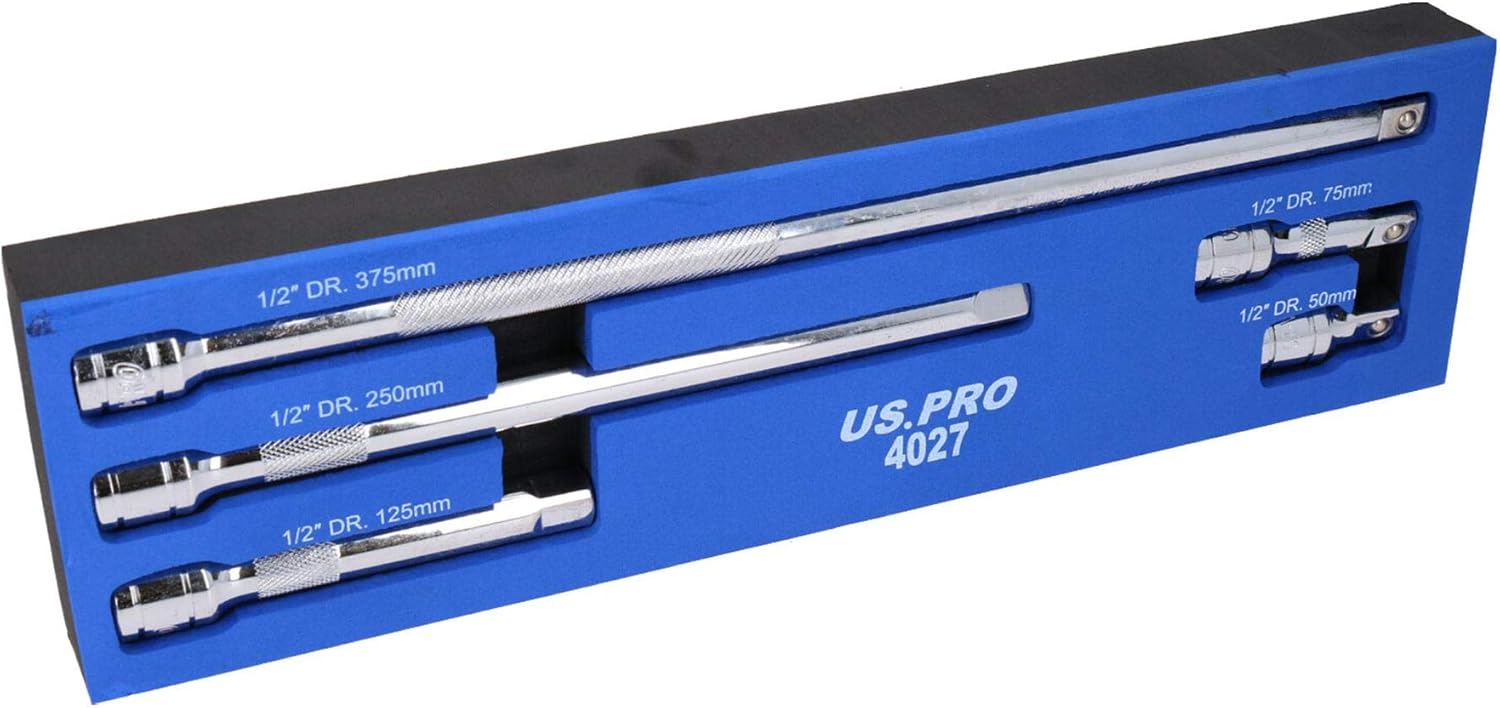 1/2" drive extension bar set 50mm - 375mm 5PC by BERGEN AT104