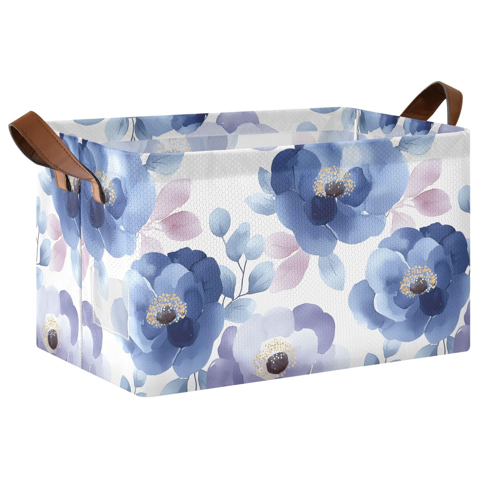 Boîte de rangement pour étagères Mnsruu grand bac à motif fleurs
