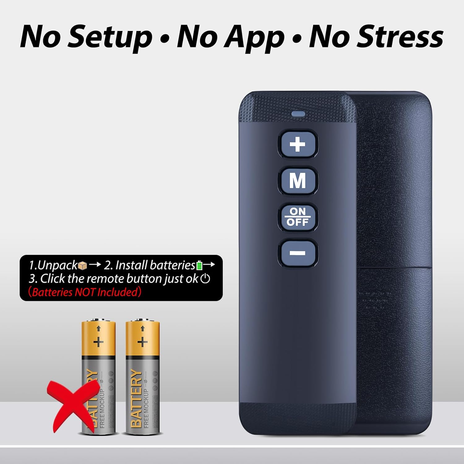 Battery installation guide for the WDZP remote control