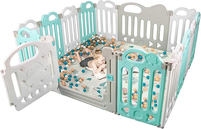 Parc Pour Bebe Pliable 14 Pieces Parc Modulable Bebe Avec Porte Verrouillable Parc De Jeux Bebe Pour La Maison Chambre Amazon Fr Bebe Et Puericulture