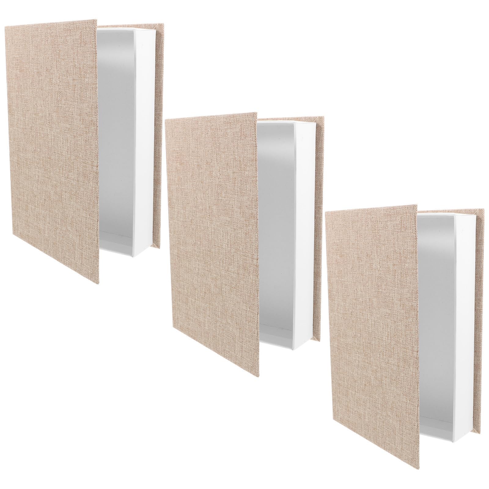 Mini bibliothèque décorative YARNOW 3 pièces en papier aspect réaliste
