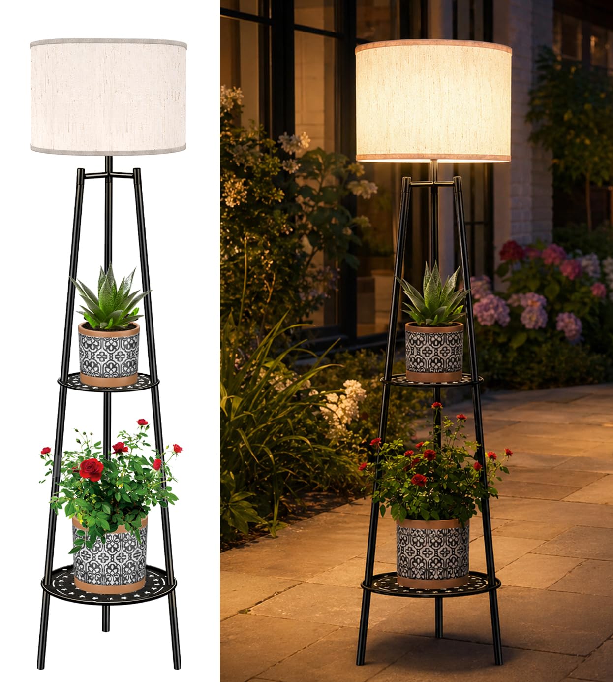 VISFLAIR Outdoor Solar Floor Lamp