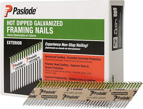 Paslode Hot Dipped Galavanized Framing Nails - 650381 - HDG 30 Degree Round Head - 2 inch x .113 Gauge - 2,000 per Box - For Paslode Framing Nailers