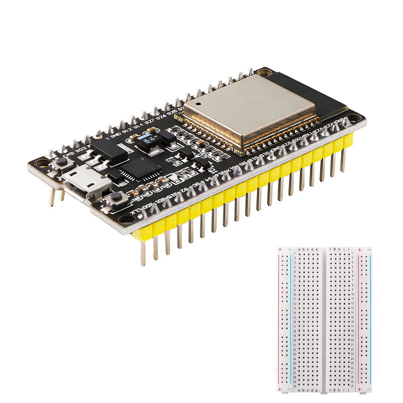 Placa de Desarrollo Breadboard Kit Esp32 Módulo Inalámbrico Microcontrolador de Doble Núcleo WiFi Bluetooth Development Board para Internet de Las Cosas Proyecto de Casa Inteligente