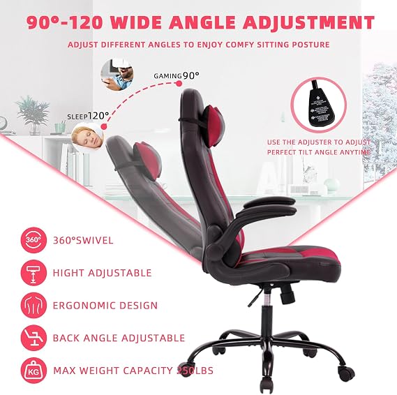 Cheap Gaming Chair PC Chair Ergonomic Office Chair Computer Chair Recliner Game Chair, Video Game Chairs for Kids, Silla Gamer Chair with Headrest and Lumbar Support, Gaming Chairs for Adults