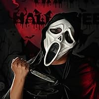 Vista 33 de YU FENG Máscara de disfraz para Halloween, mascarada, cosplay, fiesta divertida