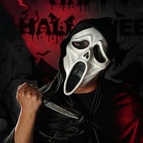 Miniatura 33 de YU FENG Máscara de disfraz para Halloween, mascarada, cosplay, fiesta divertida