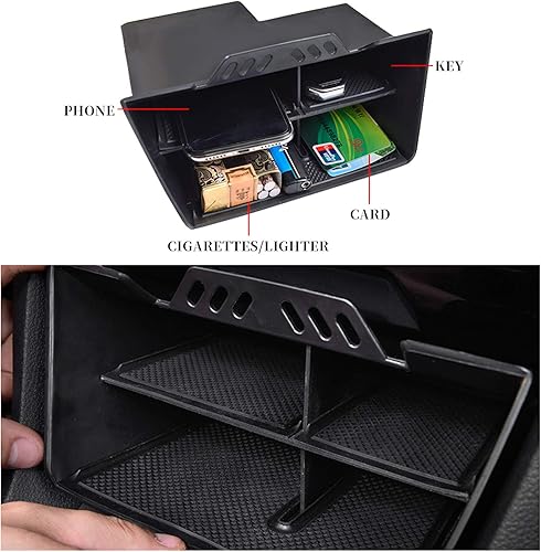 Miniatura 4 de SHAOHAO Organizador de consola central para accesorios Honda Civic 2020 2021, bandeja de almacenamiento con reposabrazos, cajón oculto, divisor de