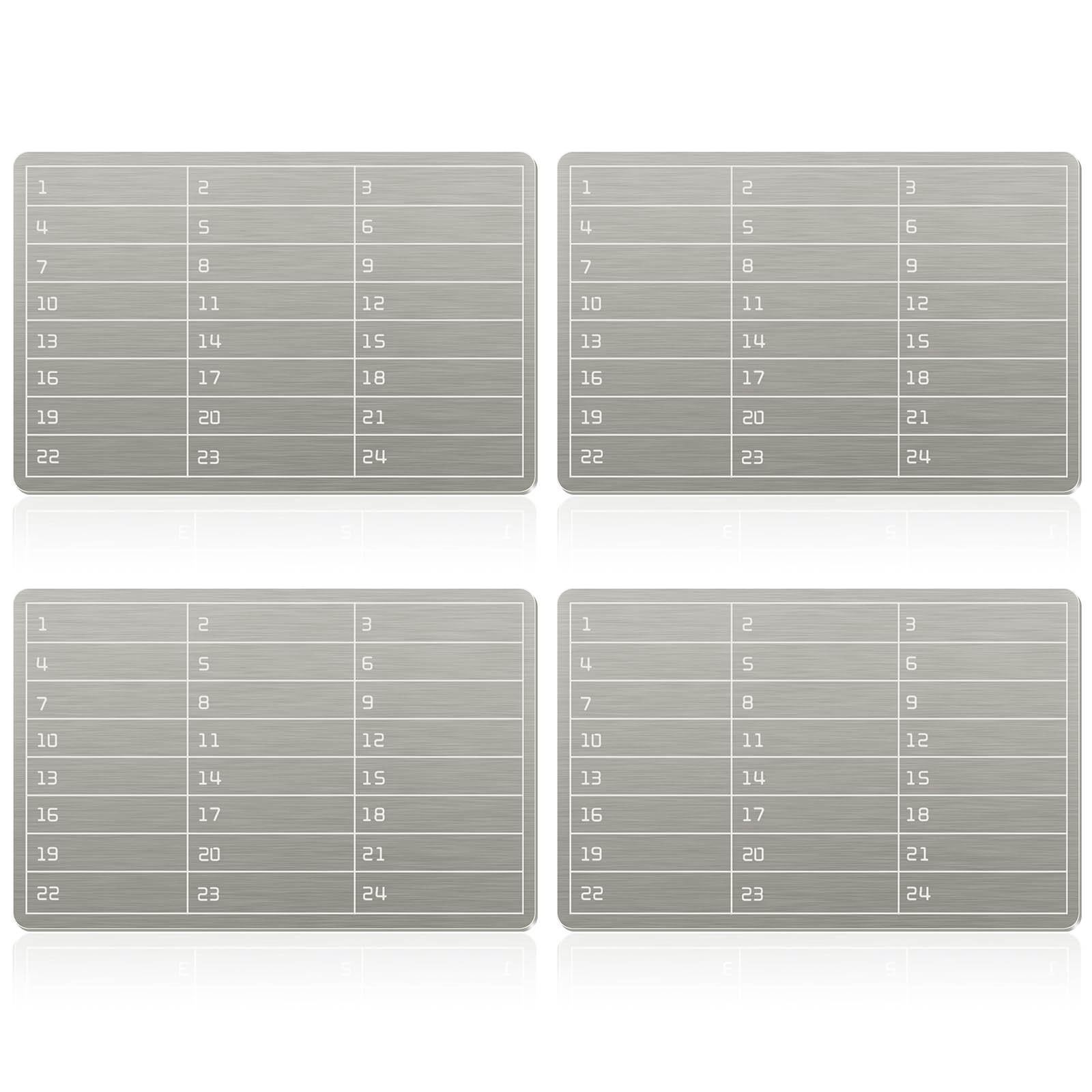 Moxweyeni 4 Pcs Plates Steel Wallet Crypto Cryptocurrency Seed Storage Crypto Wallet for Bitcoin Hardware Cold Backup