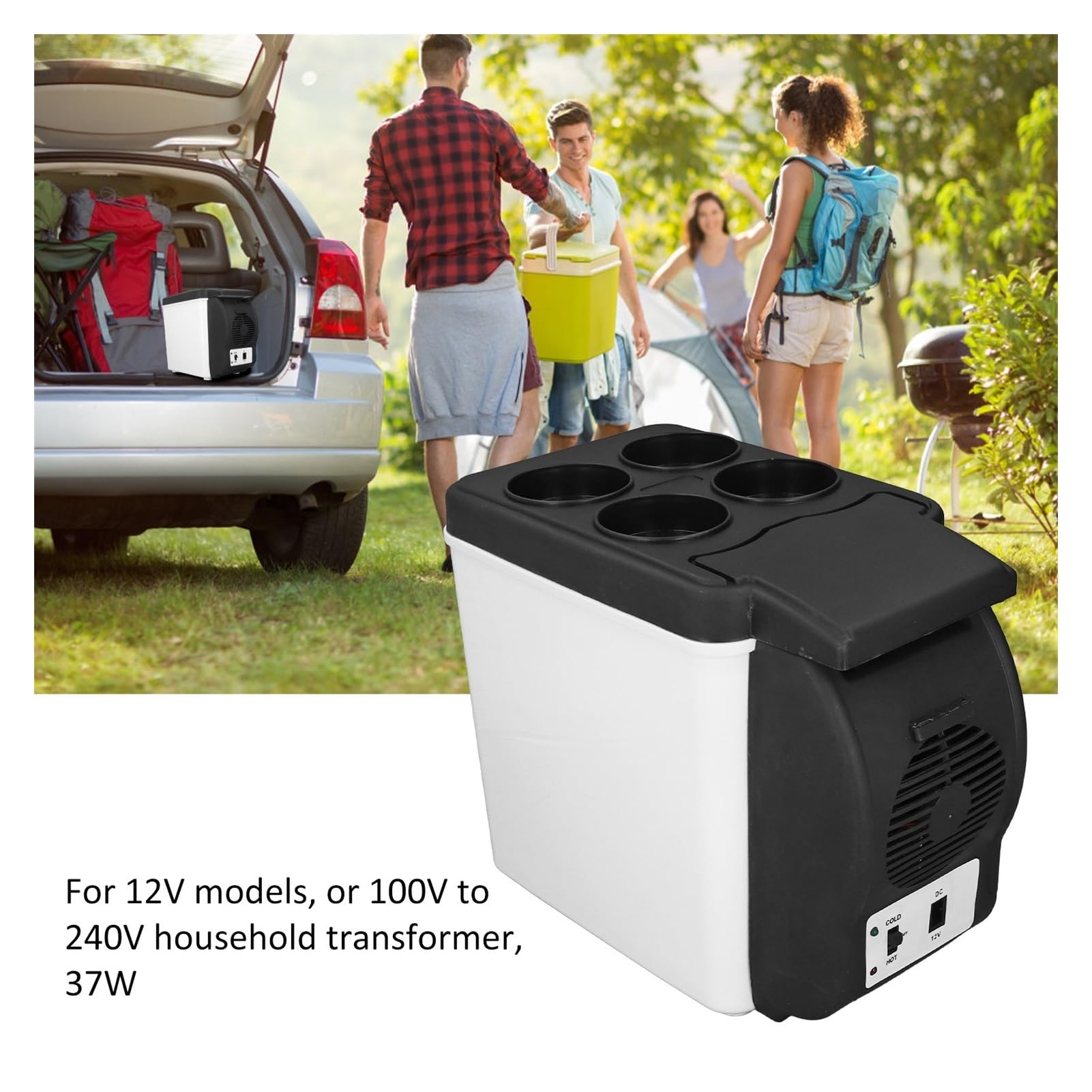 Refrigerador portátil for medicamentos de 12 V y 37 W for Coche, 6 L, silencioso, for cosméticos y Alimentos.