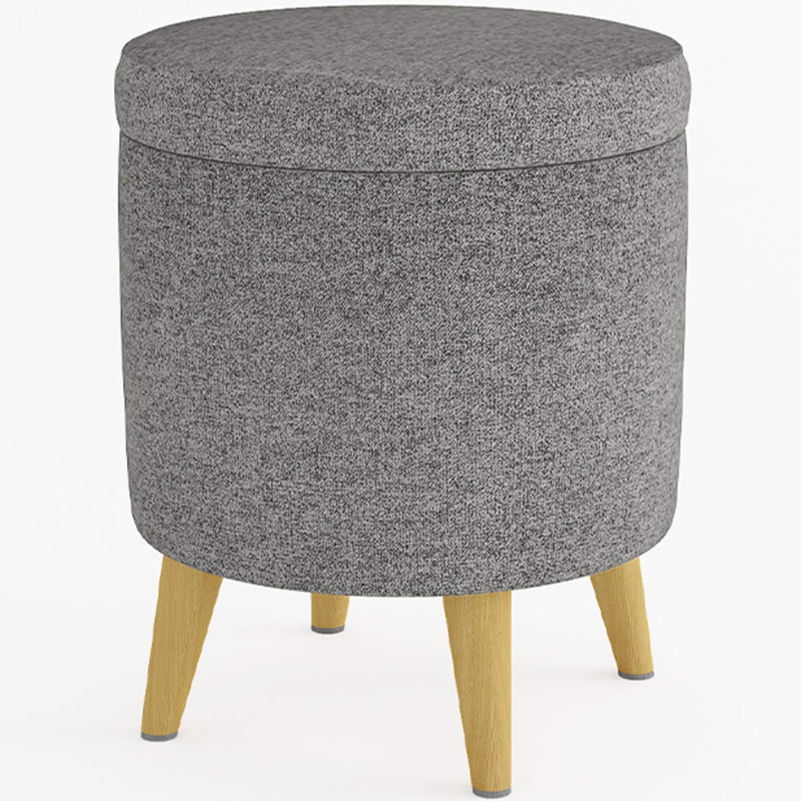 Ottoman de rangement et table d'appoint rembourrée en coton