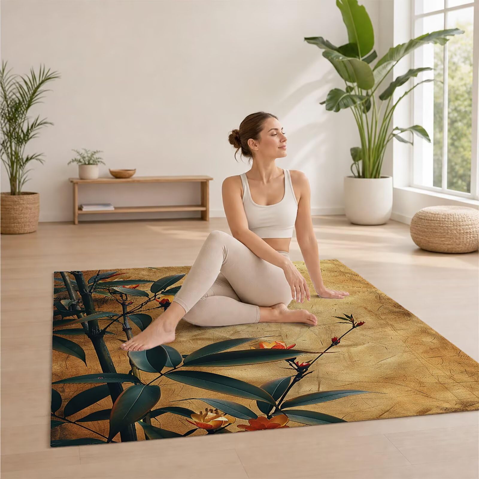 Bambú Toalla Playa 220 x 160 Resistente a la arena Secado rápido Ligero, Toalla Playa Grande 160x220cm Suave Cómodo como Gym Yoga Sauna Toallas Baño Grandes Exterior Travel Essentials Planta XTLS-2821