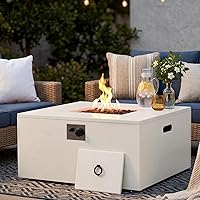 Vista 12 de ECOTOUGE Hoguera redonda de propano, mesa de hoguera de gas para exteriores de 30 pulgadas, mesa de fuego de acero con encendido automático