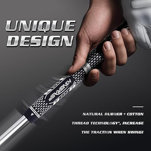 Miniatura 6 de Empuñaduras de golf híbridas prémium (paquete de 13)  Empuñaduras de goma de alta tracción con retroalimentación mejorada  Incluye 13 empuñaduras +