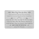 Resdink When I Say I Love You More, Engraved Wallet Card Love Note Gifts for Men Him, Gifts for Husband Valentines Day Anniversary Present Thing to Boyfriend Ideas