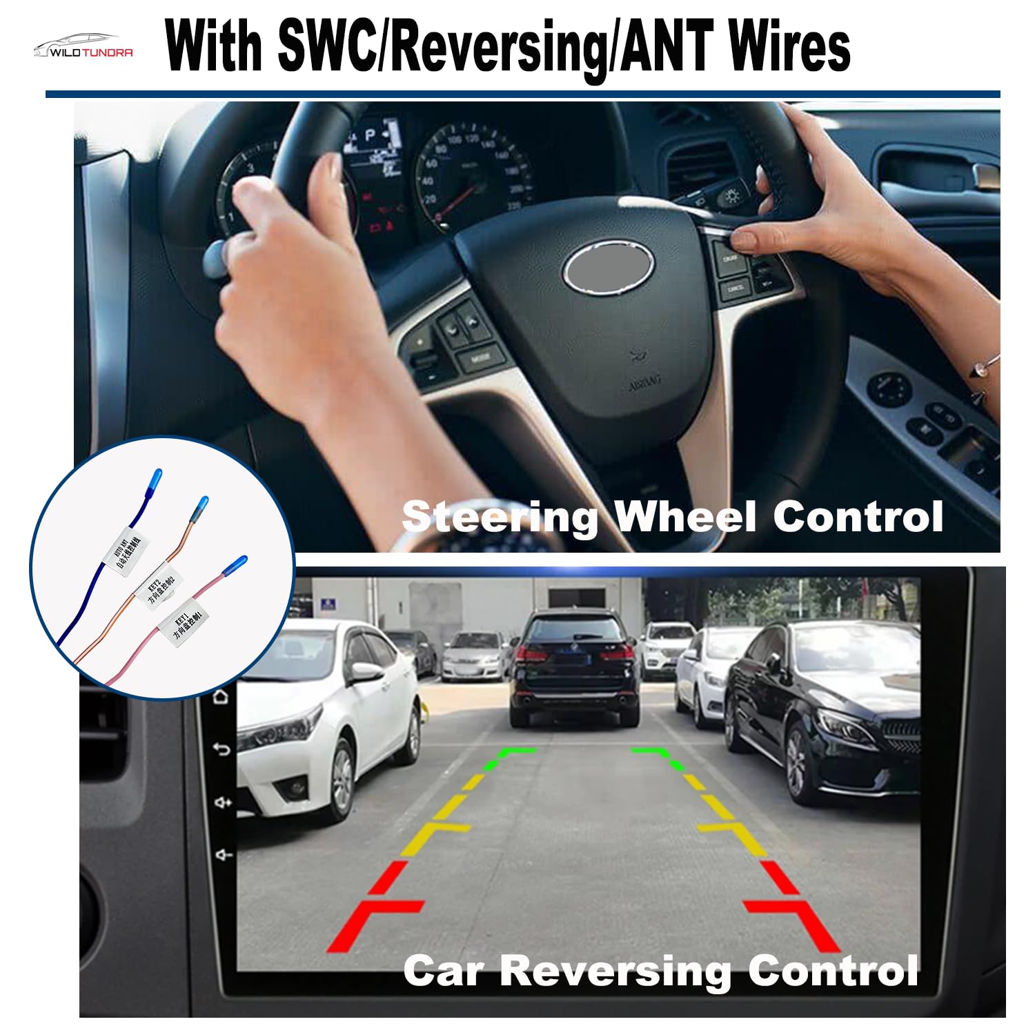 Arnés de cableado de radio ISO de 16 pines para Volkswagen Jetta Passat Golf GTI Touareg Tiguan 2003-2015 con adaptador de antena de radio inversa SWC, adaptador estéreo de coche Plug & Play