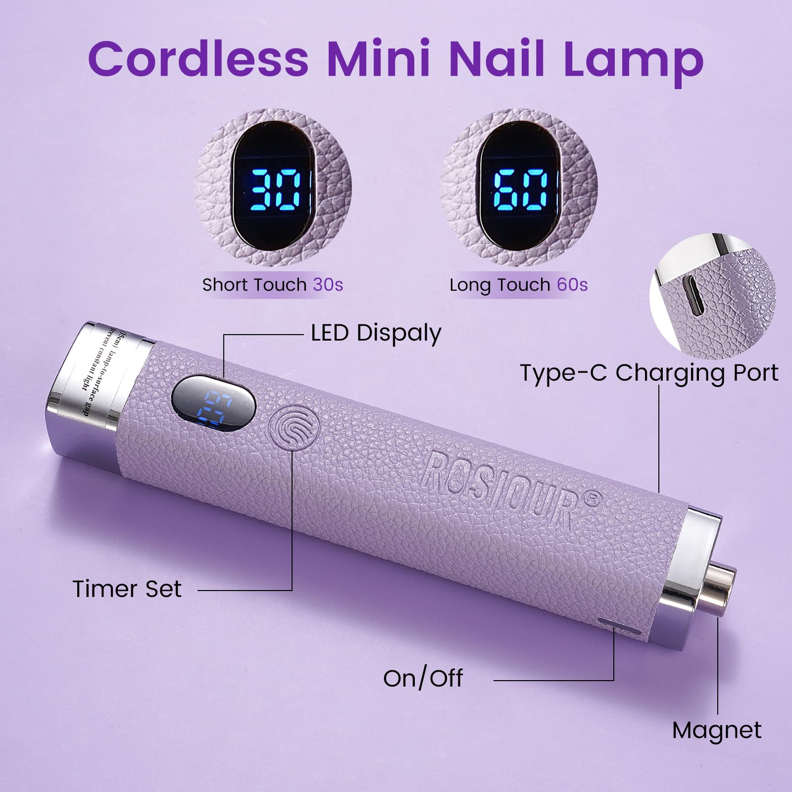 Flash Cure UV/LED Nail Lamp with Auto Sensor and Magnetic Stand