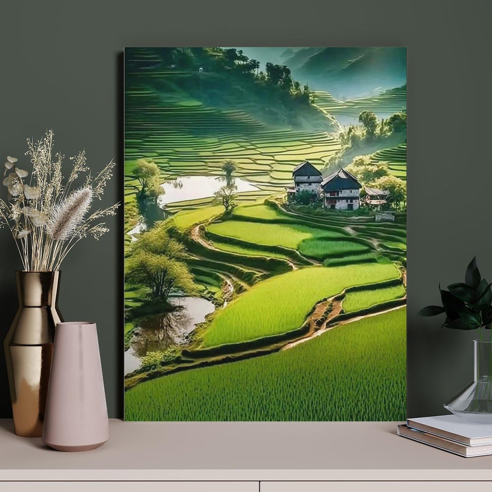 ベトナム木製 壁掛絵画