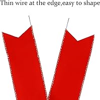 Vista 3 de Paquete de 10 lazos rojos decorativos para árbol de Navidad, lazo grande de terciopelo de 9 x 13 pulgadas con borde dorado con purpurina