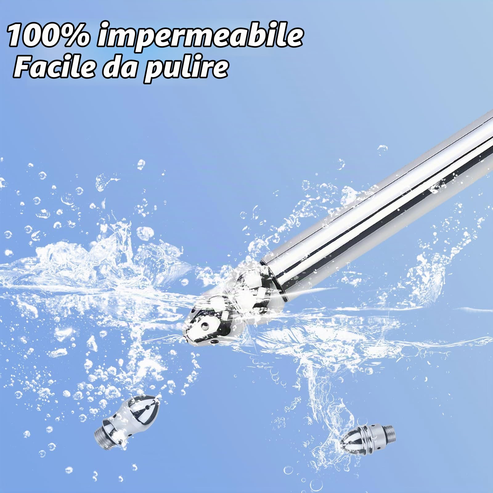 Soffione doccia per bidet in alluminio, 3 soffioni doccia, bidet da bagno portatile - Sistema di pulizia della doccia