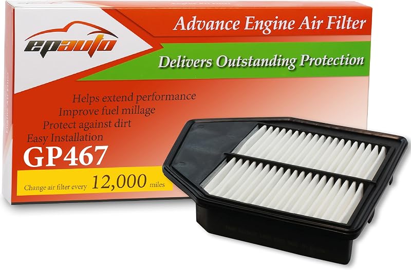 Filtro de ar do motor EPAuto GP467 para Honda Accord e Crosstour 2.4L – 1 unidade