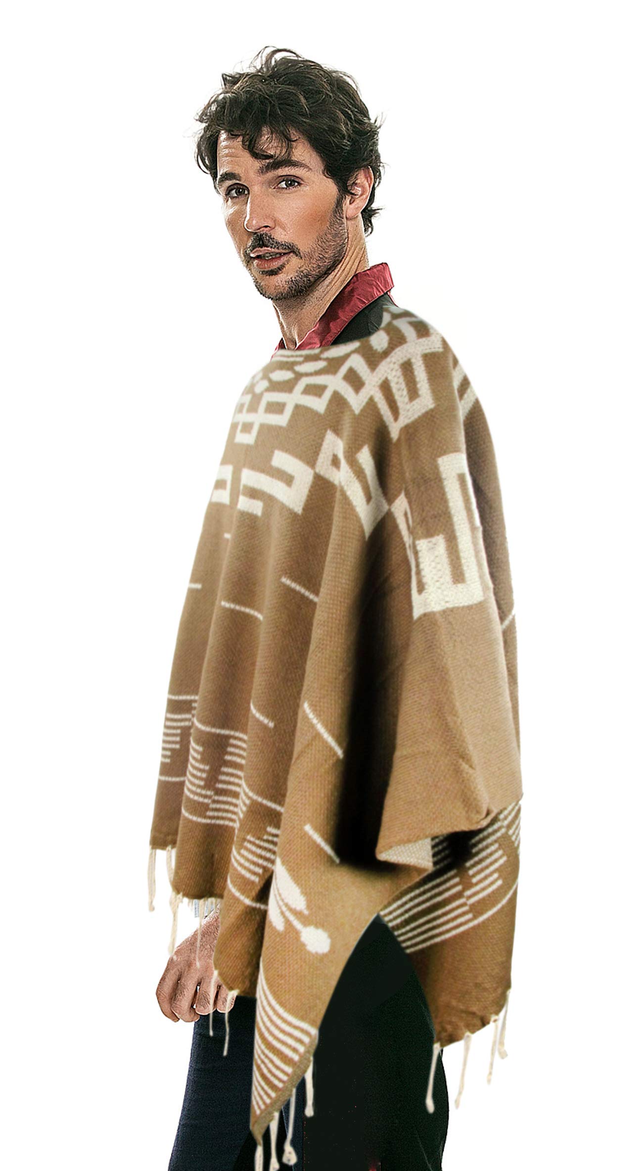 thecostumebase le Clint Eeastwood Poncho Spaghetti Cowboy réplique broderie couture blanche