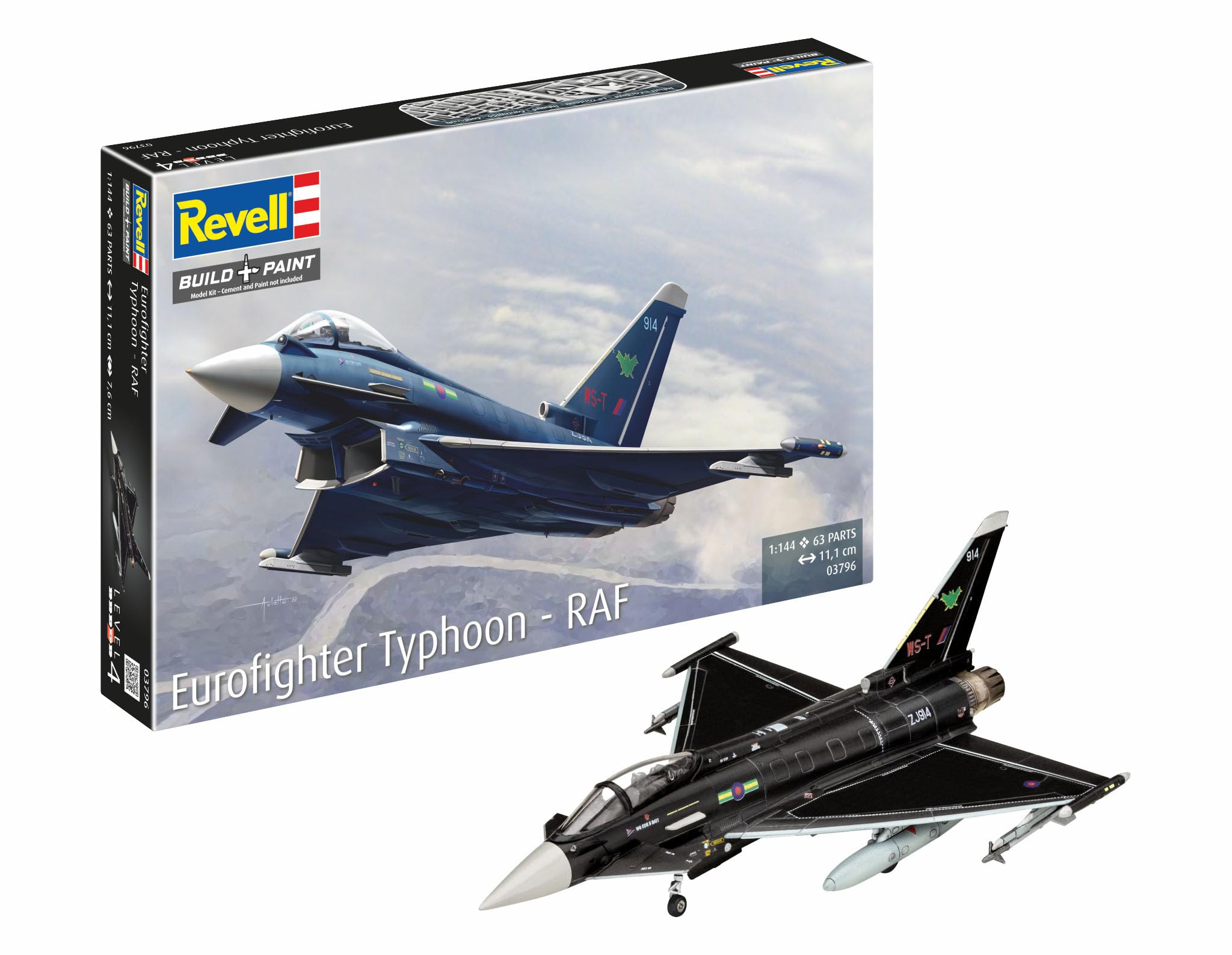 Revell Eurofighter Typhoon RAF 1:144 Scale Aircraft Model Kit 03796