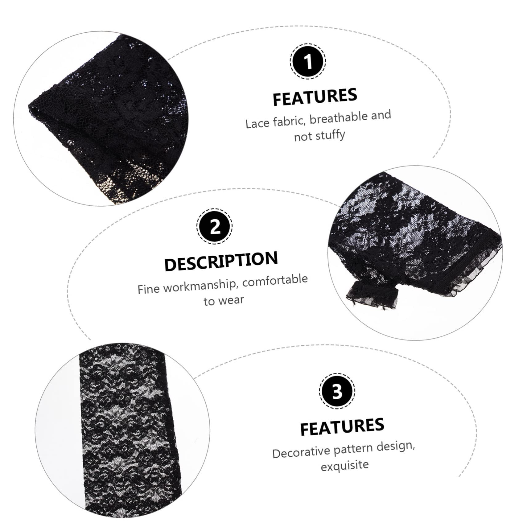 SHERCHPRY Guantes De Flores De Medio Dedo Guantes Calientes Accesorios Rave Mangas De Brazo UV Guantes De Sol Manga De Brazo Deportivo Manga del Brazo De Protección UV Cordón
