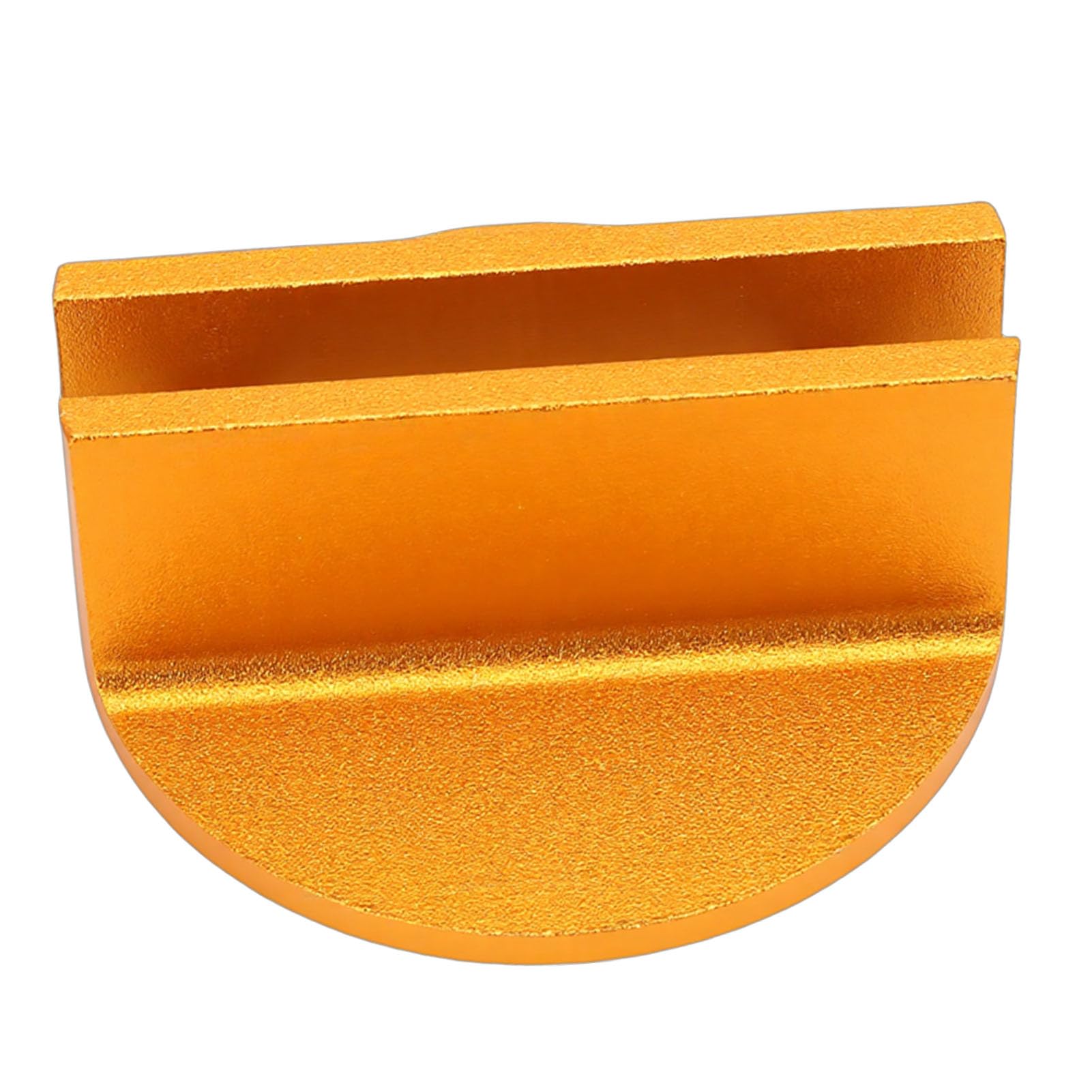 Quetschschweiß-Wagenheber-Adapter, 4 Stück, gerillte Wagenheber-Pads, 0,378 Zoll, orange, hochfeste Aluminiumlegierung für die Reparatur von PKW-LKW-SUV-Hebebühnen