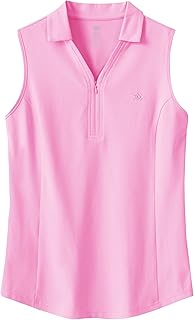 Mujer Polo sin Manga Deportes Top sin Mangas Tenis Golf Poloshirt Verano Transpirable Yoga Tops
