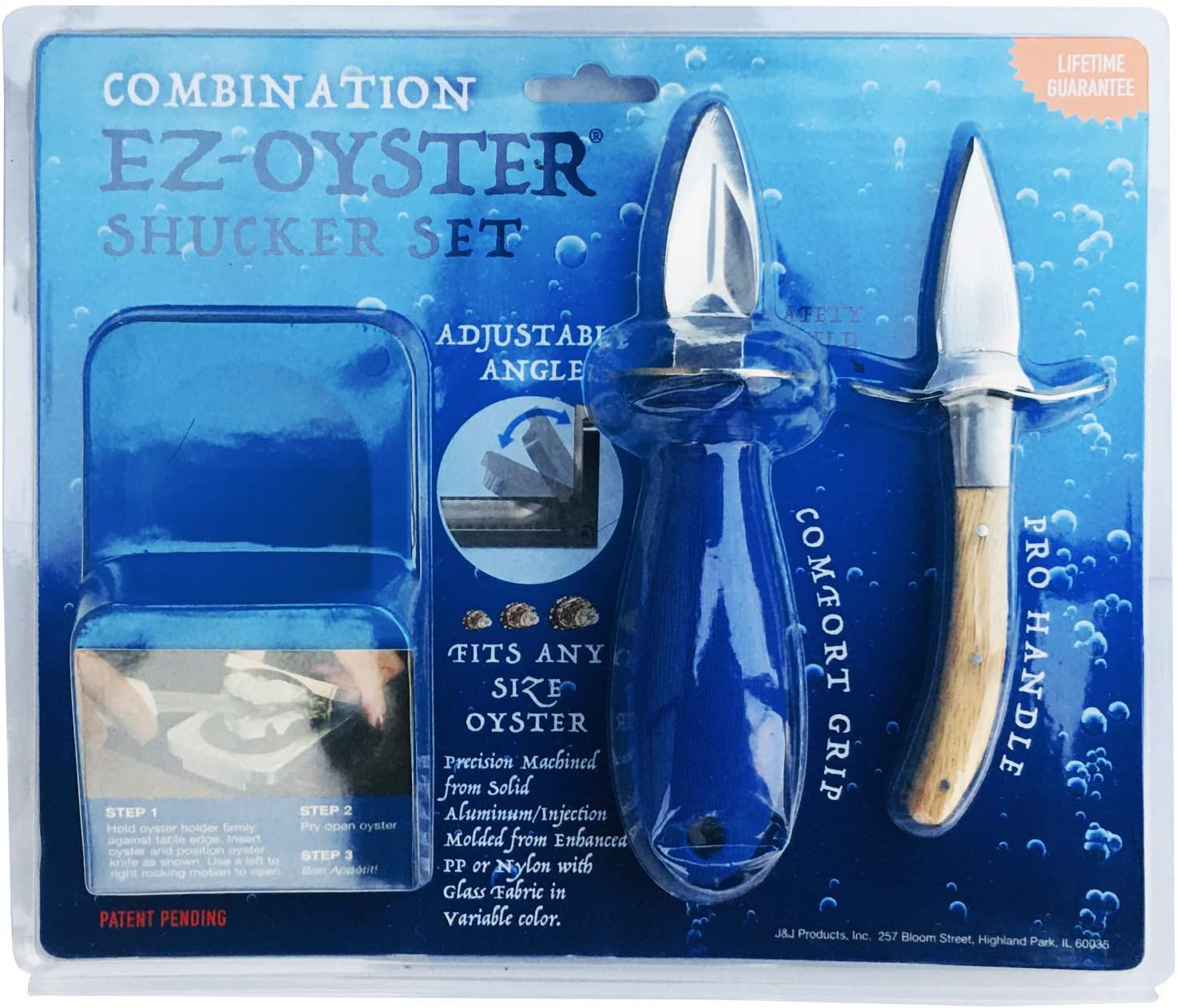 J&J Products The EZ-OYSTER Variable Angle Opener Nylon (Combination Kit, Blue)