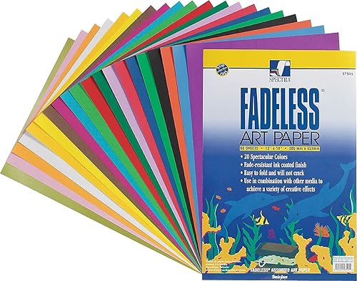 Miniatura 2 de Creativity Street Papel artesanal P0057504, 20 colores surtidos, 12 x 18 pulgadas, 60 hojas