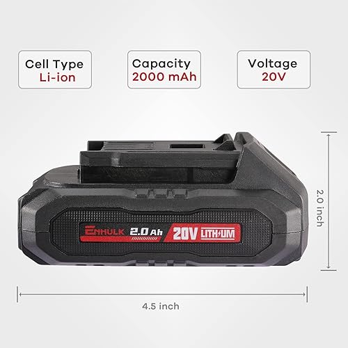 Miniatura 9 de Enhulk Cortadorabordeadora inalámbrica de 12 pulgadas, 20 V Weed Wacker Eater a batería con alimentación automática, mini cortacésped para el