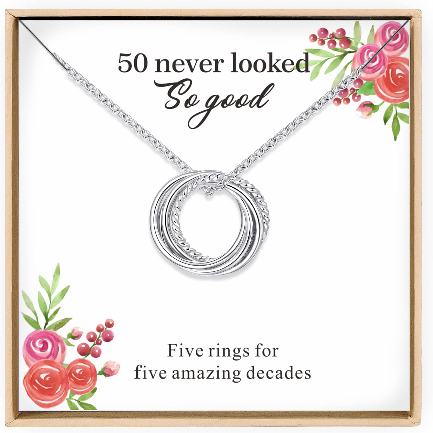 Birthday Gifts for Women Sterling Silver 30th 40th 50th 60th 70th 80th 90th Birthday Necklace For Her 3 4 5 6 7 8 9 Decade Jewelry 30 40 50 60 70 80 90 Years Old
