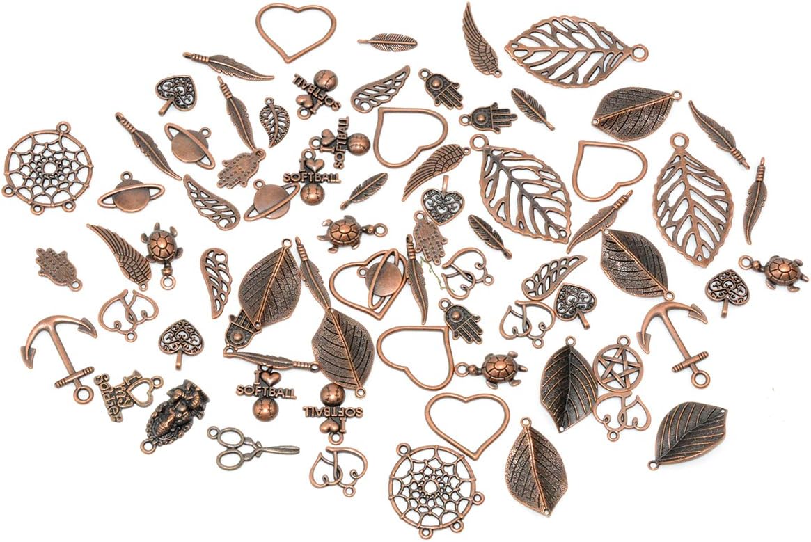 100g Mixed Charms Pendants Assorted DIY Antique Bronze Charms Pendant for Crafting Bracelet Necklace Jewelry Findings Jewelry Making Accessory - Image 3
