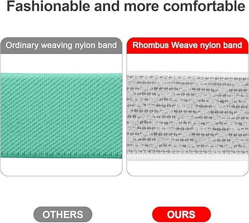 Miniatura 3 de Correas elásticas Swhatty de nailon, compatibles con Apple Watch de 1.651.731.77 pulgadas, ajustables, deportivas, unisex, para iWatch Series