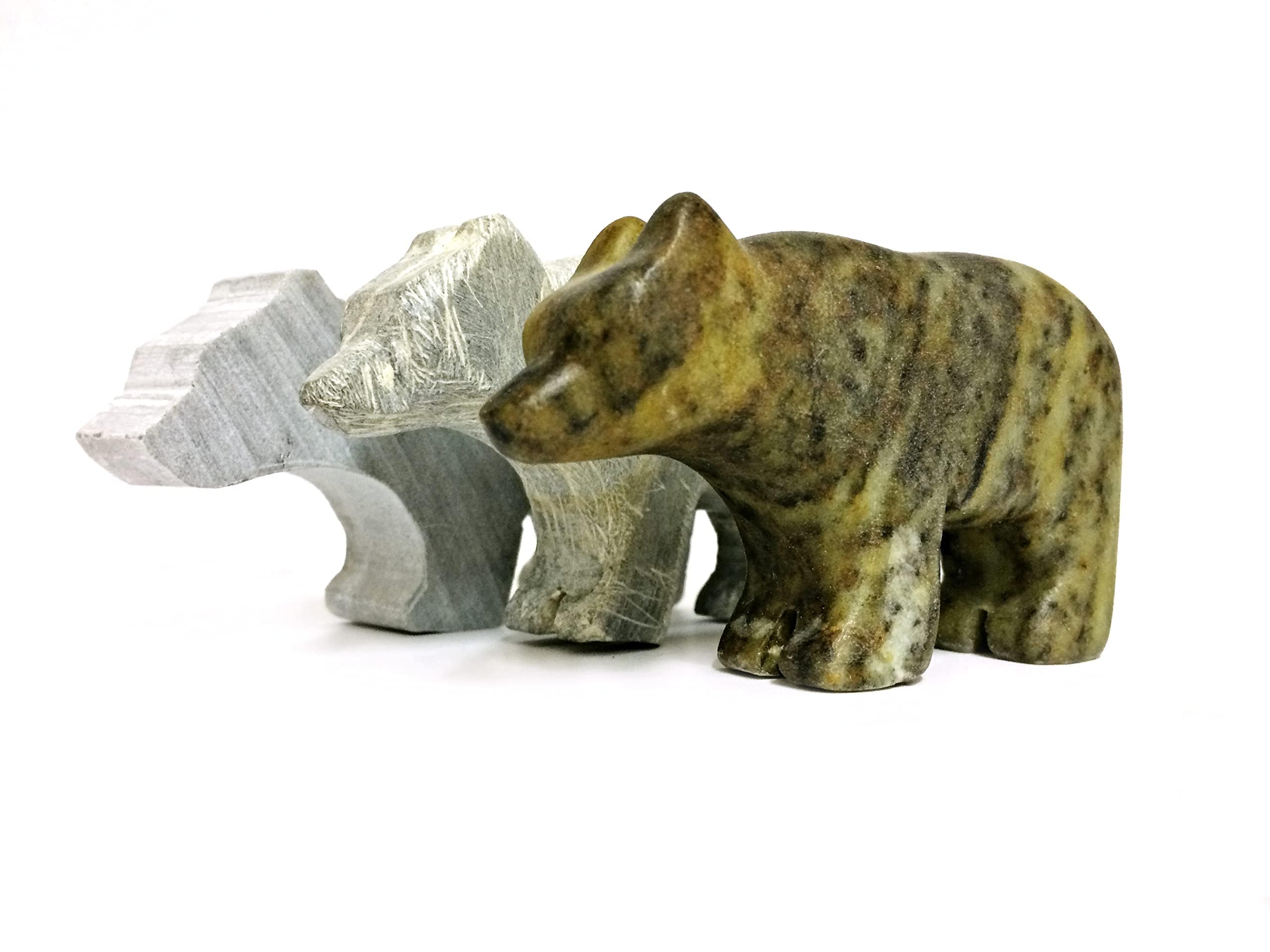 STUDIOSTONE CREATIVE Kit de sculpture pour enfants et adultes - Sculpture d'ours en stéatite