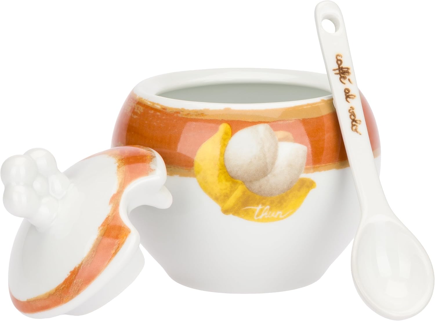 THUN - Tulipani Collection Sugar Bowl with Spoon 10.25 x 9.60 H 370 cc