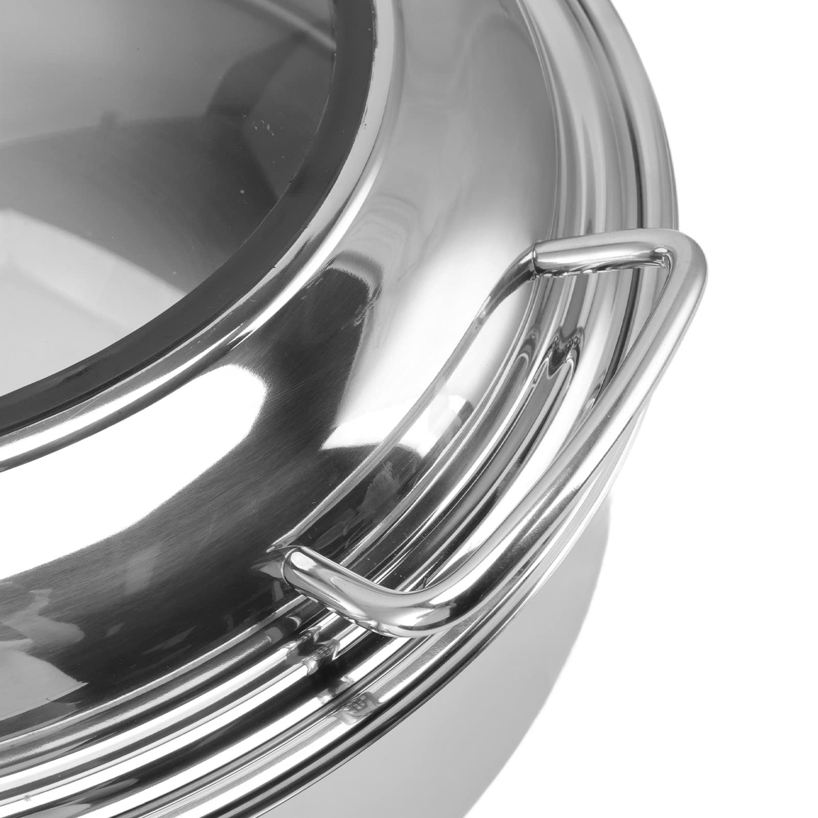 Chafing Dish Redondo de Acero Inoxidable con Tapa Enrollable para Buffet, Calentadores de Catering para Bodas y Eventos, 42,5 Cm