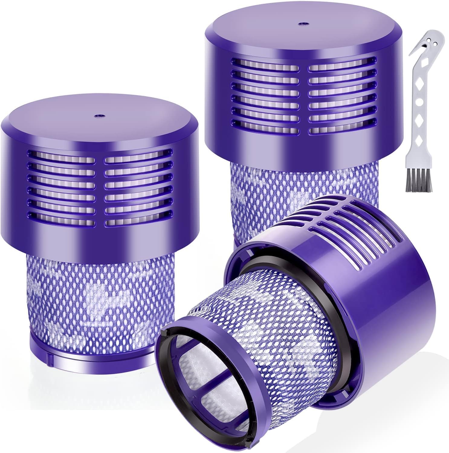 Leadaybetter Filter Replacements for Dyson V10 Animal Cyclone Series Absolute Total Clean SV12 Cordless Stick Vacuum Cleaner, Compare to Part # 969082-01 (3 Pack HEPA Filters)