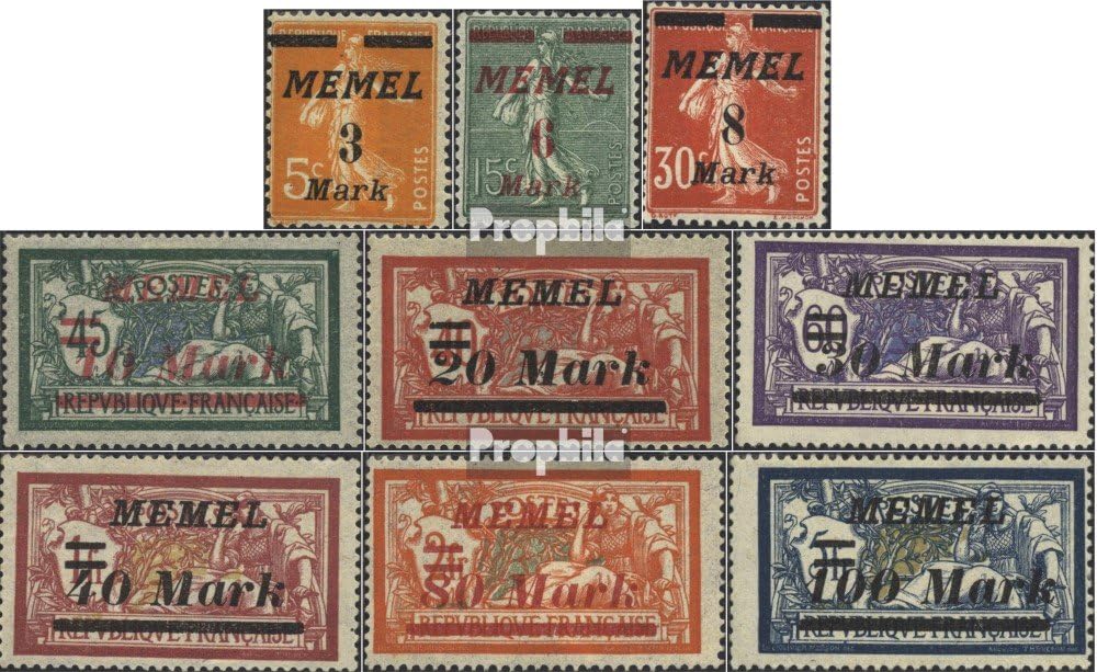Memelgebiet 110-118 (Complete.Issue.) unmounted Mint/Never hinged ** MNH 1922 Clear Brands (Stamps for Collectors)
