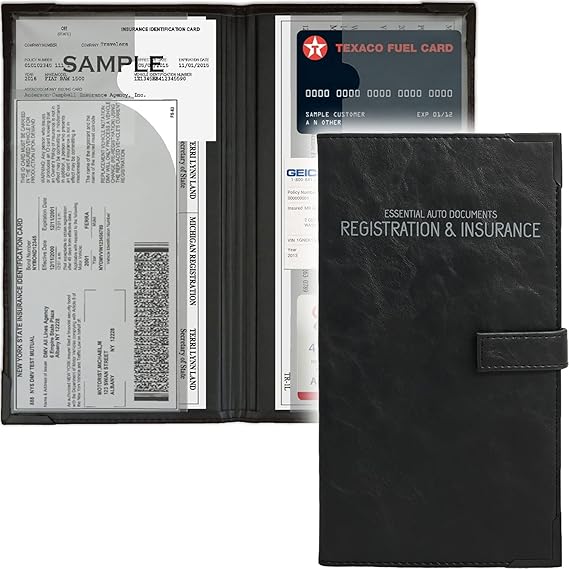 Auto Insurance and Registration Card Holder Vehicle Glove