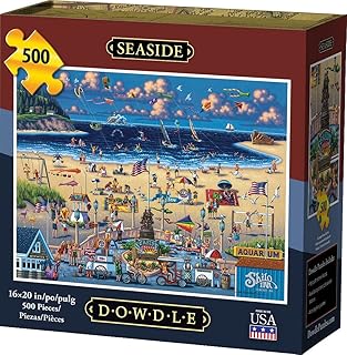 Dowdle Folk Art Jigsaw Puzzle - Seaside Oregon 500 Pc