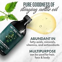 Vista 2 de Aceite multiusos de ortiga para el crecimiento del cabello y suavizante, hidratante para hombres y mujeres, totalmente natural, 4 onzas