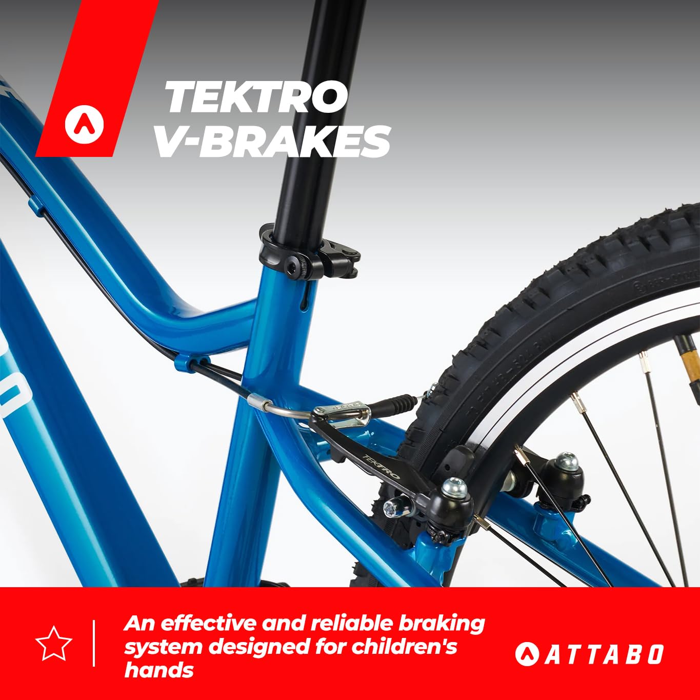 ATTABO Ease 24 Kinderfahrrad - 24 Zoll Mit Shimano Schaltung Für 7-11 Jahre