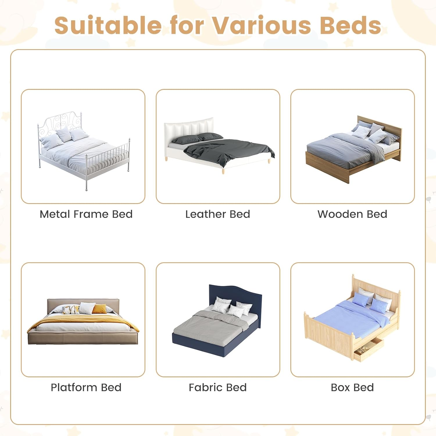 HONEY JOY 2 Pack Bed Rails for Toddlers, 60-Inch Extra Long, Foldable Portable Swing Down Safety Bed Guard Rail, Toddler Bed Rails for Crib, King Queen Full Twin Size Bed Mattress (Gray)